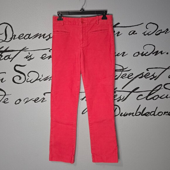 The Essential Collection Anthropologie Corduroy Cropped Pants, Coral, 2 - Picture 1 of 5